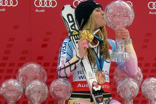 Lindsey Vonn et ses globes de cristal