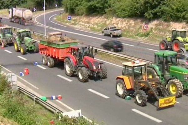 Des tracteurs ont bloqué la circulation dans la Somme