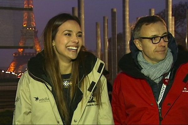 Marine Lorphelin était à Paris ce mercredi 18 mars 2015 pour le départ de "la course du cœur"