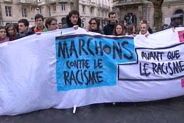 Manifestation contre la venue du militant d'extrême droite Alain Soral à Bordeaux