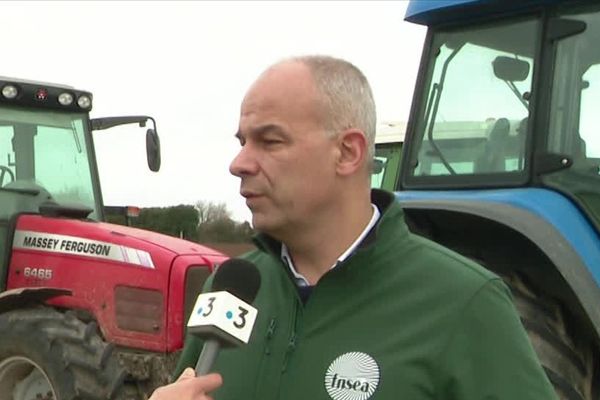 Arnaud Rousseau, président de la FNSEA, à Nitry (Yonne) jeudi 25 janvier 2024.