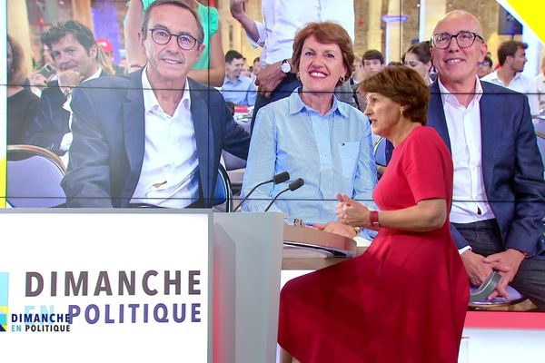 Annie Genevard sur le plateau de Dimanche en Politique le 11 septembre 2022