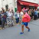 François, le fromager de Port-Louis, dans un superbe costume disco de maharadjah, le 7 août 2024