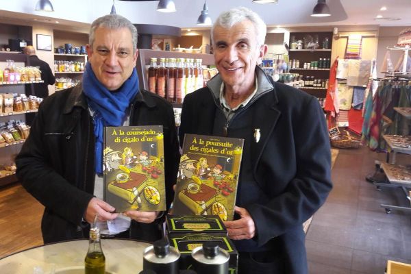 A Manosque, Frédéric Soulié et René Martel présentent la BD en provençal au moulin de l'olivette