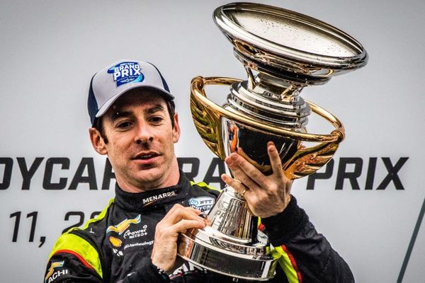 Simon Pagenaud, vainqueur du Grand Prix d'Indianapolis, le 11 mai 2019.