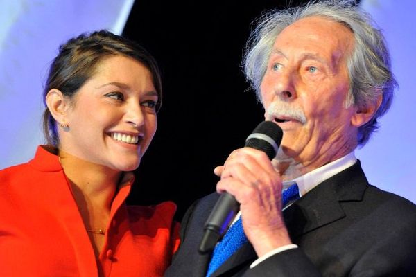 Emma De Caunes et Jean Rochefort, membre et président du jury du festival du film britannique de Dinard