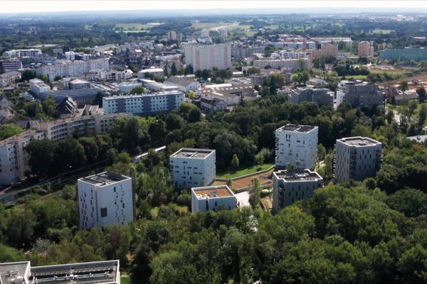 Vue aérienne de Rennes