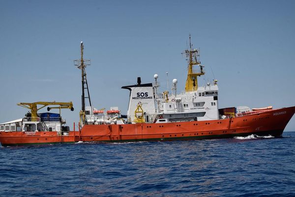 Illustration - Le navire humanitaire Aquarius de SOS Méditerranée.