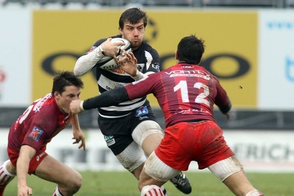 L'arrière de Brive Caminati était suspendu depuis 6 mois ( ici à l'action contre Montpellier,7 janvier 2012)