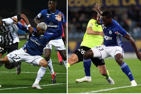 Les deux latéraux strasbourgeois Kenny Lala (à gauche) et Lionel Carole (à droite) reviennent de blessure. 