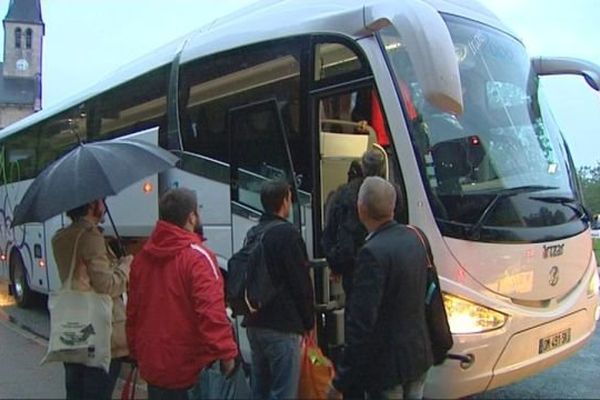 En Bourgogne, la CGT a affrété 20 bus pour convoyer ses adhérents à Paris pour manifester contre la loi Travail.