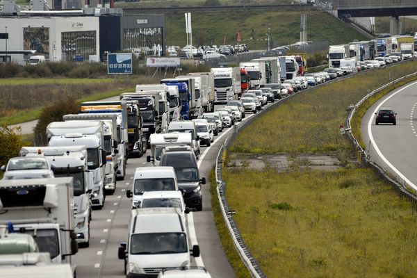 L' autoroute A31 entre Nancy et le Luxembourg.