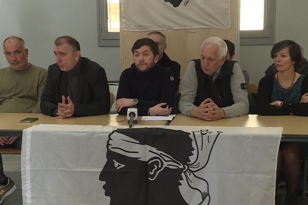 Le Partitu di à Nazione Corsa tenait une conférence de presse à Ghisonaccia.