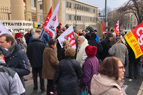 Les retraités dans la rue à Béziers pour défendre leur pouvoir d'achat - 31 janvier 2018