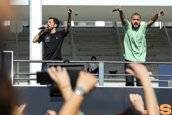 BigFlo et Oli en concert à Bordeaux, mardi 28 juin 2022.