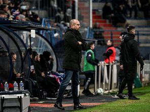 Bruno Baltazar a vécu son premier match sur le banc du SM Caen (Calvados), le vendredi 3 janvier 2025.