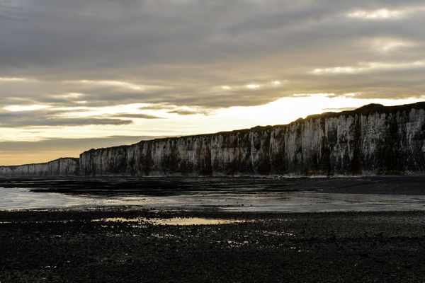 La plage de Saint-Valéry-en-Caux.