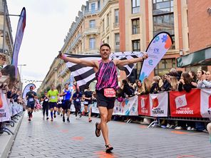 Baptiste Grosjean a terminé le marathon de Toulouse en 3 heures et 23 minutes.