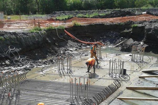 Le chantier de la déviation de Cadéac