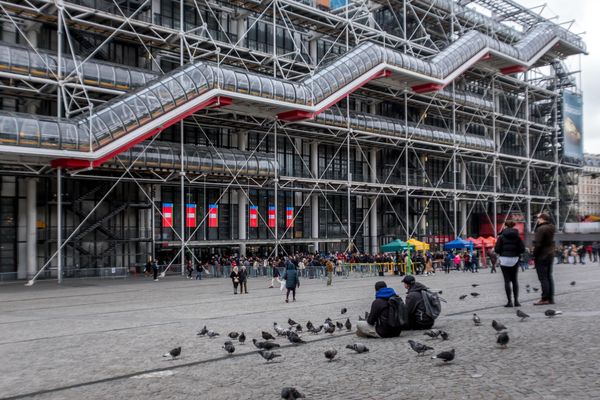 Le centre Pompidou ou Beaubourg fermé ce samed 6 juillet en raison d'un mouvement social.