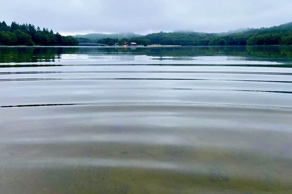 Le lac de St Pardoux, dans la brume du petit matin