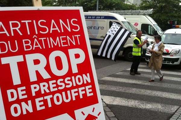 Les artisans manifestent à Rennes