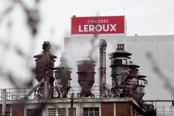 Les cheminées des torréfacteurs de l'usine Chicorée-Leroux