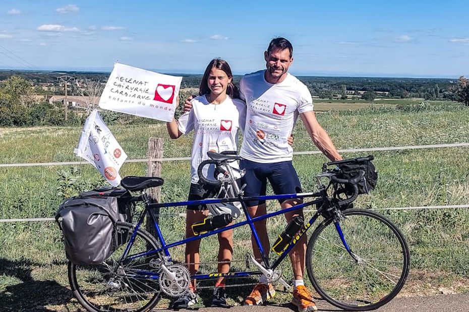 Father-Daughter Tandem Bike Journey Across France to Finance Heart Operations for Children