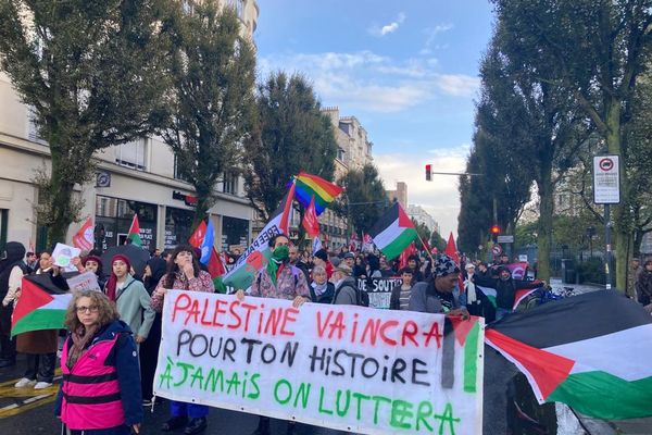 Ce 4 novembre, un millier de personnes a manifesté à Rennes, en soutien aux Palestiniens