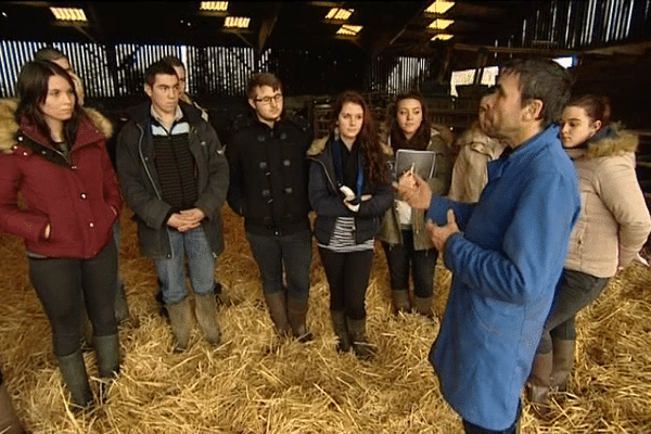 Élèves en bac pro du lycée agricole Kernilien