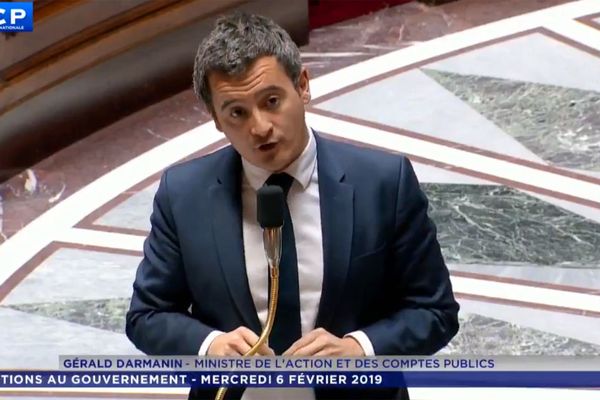 Gérald Darmanin ce mercredi à l'Assemblée ntaionale