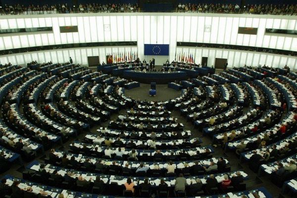 Les 766 députés européens réunis en assemblée plénière au parlement de Strasbourg