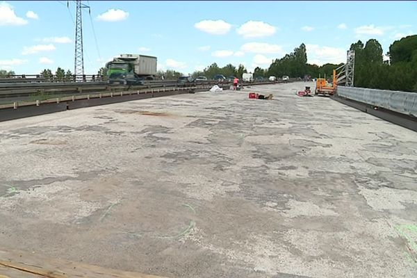 Le viaduc durant les travaux.