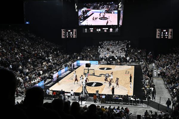 Vue des tribunes du match Asvel-Bayern Munich dans la nouvelle salle LDLC Arena 23/11/2023