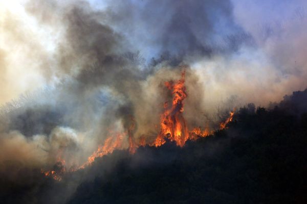 Illustration - Incendie dans la plaine orientale.