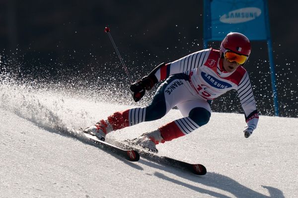 Marie Bochet à Pyeongchang 2018.