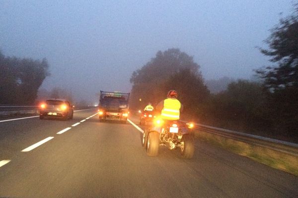 Premiers ralentissements ce matin à 7h30 au niveau du rond-point de la Croisière sur l'A20 en Creuse.