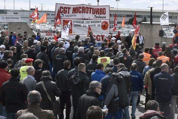 Les salariés réunis aujourd'hui sur le site de Toulouse