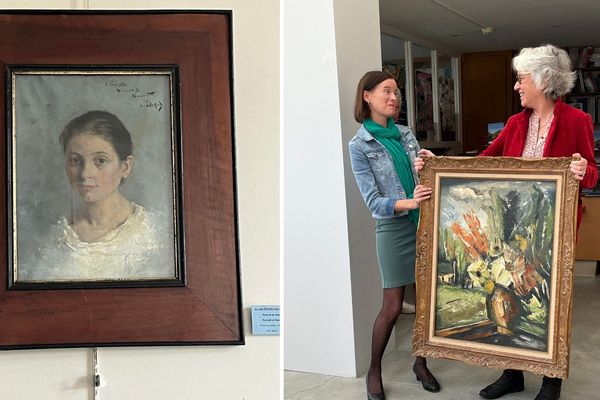 Le Portrait de jeune fille d'Allan Österlind (à gauche) et le Vase de fleurs sur fond de paysage d'Anders Osterlind (à droite) ont respectivement rejoint les collections du centre d'interprétation Hôtel-Lépinat de Crozant (Creuse) et du Musée de la vallée de la Creuse d'Éguzon (Indre).