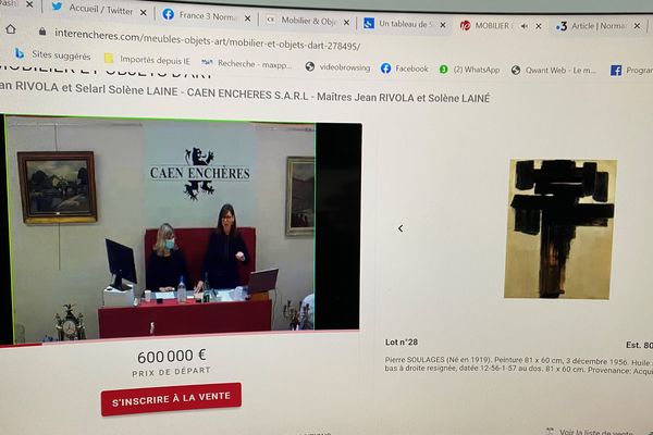 La vente a duré à peine plus de cinq minutes. Mis à prix à 600 000, le tableau a franchi la barre du million en moins de deux minutes. Et il a été adjugé à 1,210 million d'euros. 