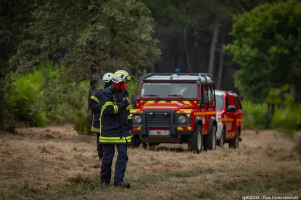 Les pompiers de Gironde ont présenté, le 16 juillet 2024, leurs moyens de lutte dans le cadre du dispositif contre les feux de forêt pour cet été.