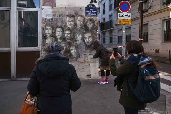 Commémoration des 10 ans de l'attentat de Charlie Hebdo, à Paris, le 07 Janvier 2025.