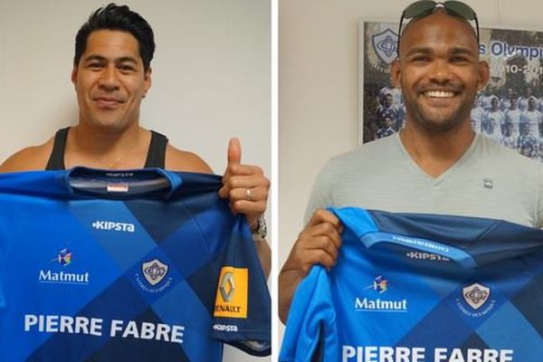 Alex Tulou et Alexandre Bias avec leur nouveau maillot