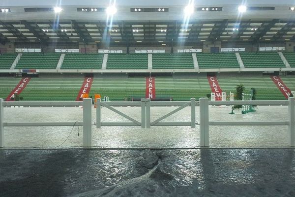 Orages sur le stade d'Ornano, 26 juin 2014, épreuves test des Jeux équestres mondiaux