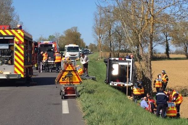 Un accident sur une route gersoise, en mars 2019.