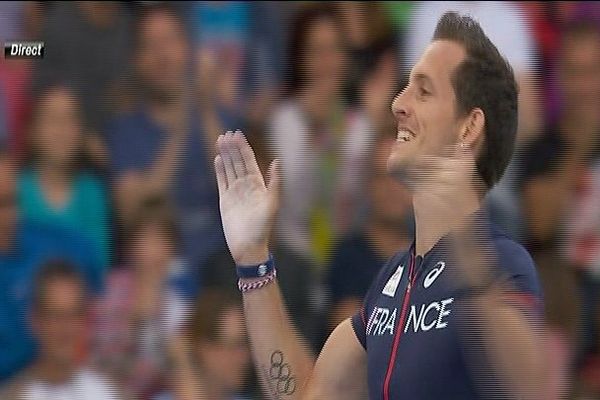 Renaud Lavillenie aux championnats d'Europe d'athlétisme