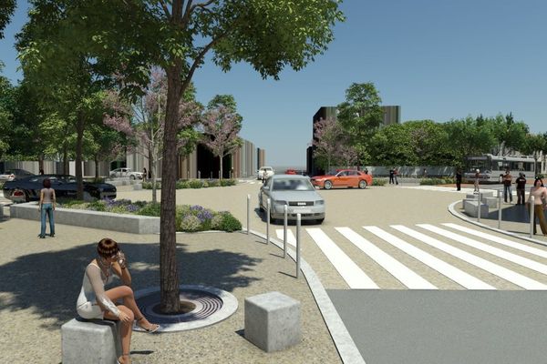 Des carrefours sans terre-plein central pour faciliter le passage des bus. 