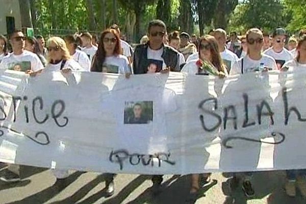 Montpellier - 200 personnes ont participé à la marche en hommage à Salah, un an après son décès - 5 mai 2014.