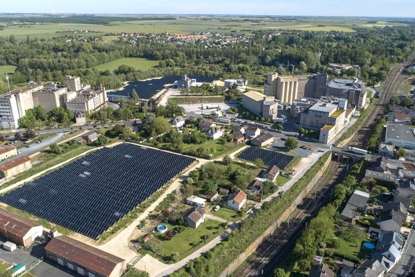 Vue aérienne de la Malterie à Issoudun.