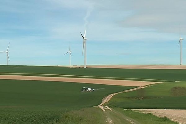 Céréalier à Saint-Amand-sur-Fion (Marne).